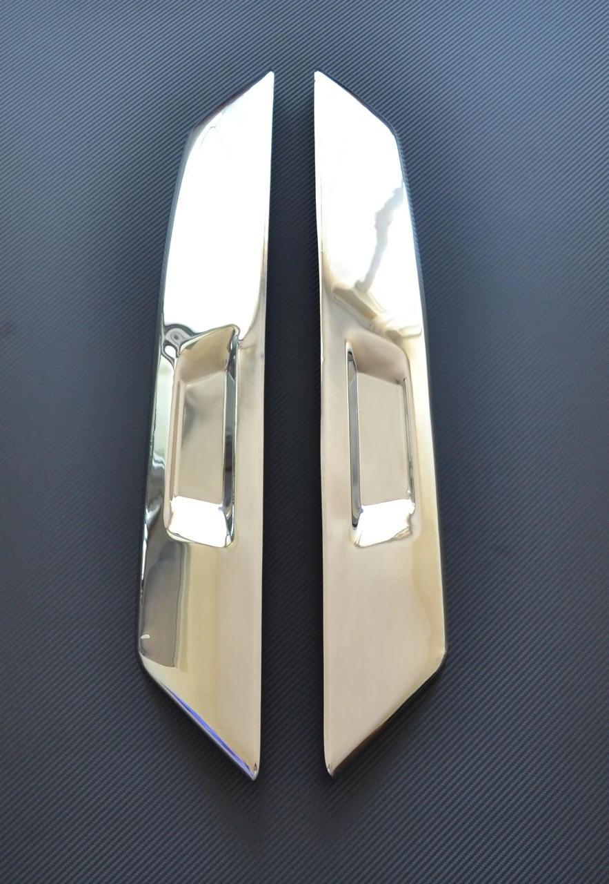 CHROME MIRROR COVERS GUARDS for VOLVO FH4 2 pcs ''Super Polished'' S. STEEL