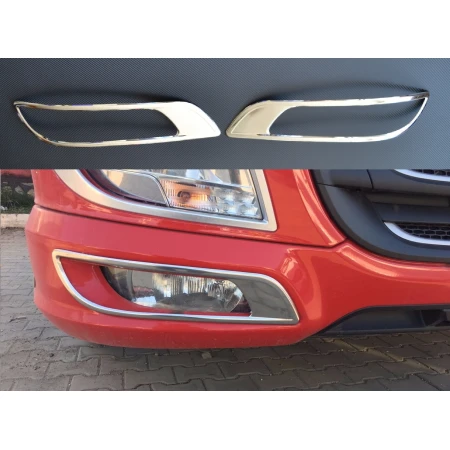 3D Mirror Stainless Steel Fog Lights Accessories for Truck DAF XF 106 set 2 pcs