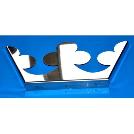 Scania Crown Stainless Steel Emblem – Mirror Polished Decorative Trim for Scania Trucks