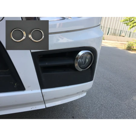 2pcs Stainless steel Fog Lights Decorations Rings/Covers for Mercedes Actros MP4