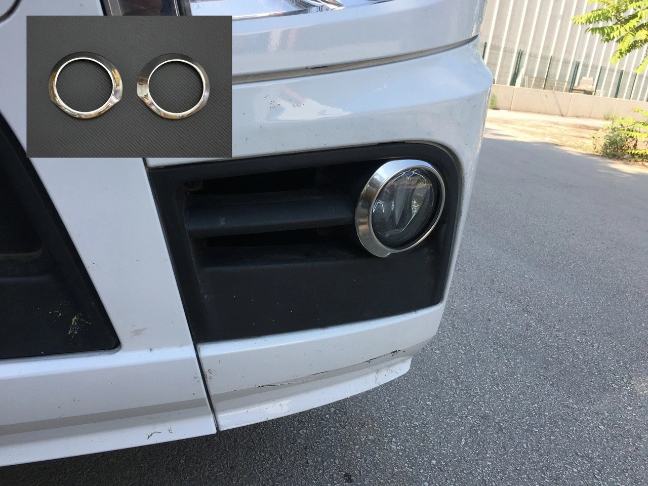 2pcs Stainless steel Fog Lights Decorations Rings/Covers for Mercedes Actros MP4