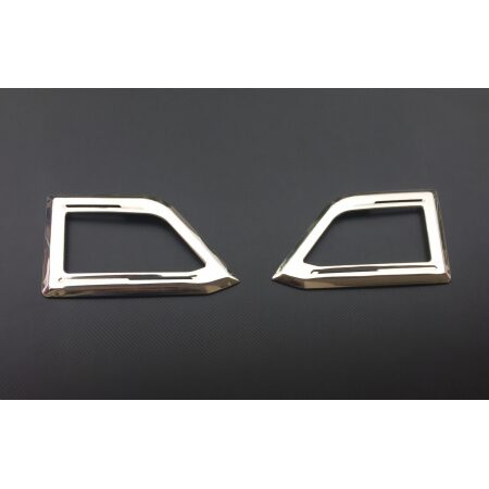 Headlight Frame Covers for Scania Highline 2016+ – 2pcs Mirror Polished Stainless Steel Top Headlight Trims