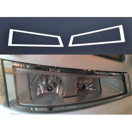 for Volvo FH4 Euro 6 2013–2020 Front Fog Lights Decorations– 2-Piece Mirror Polished Stainless Steel
