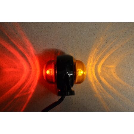 2 x 24V LED Red Orange Side Marker Lights Lamps for Truck Volvo Scania Renault