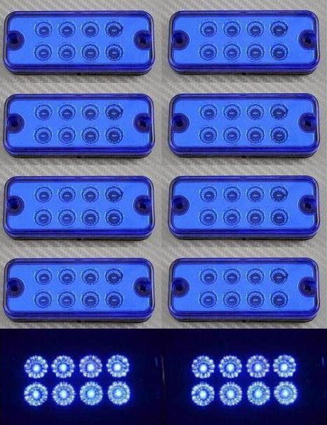 24V LED Side Blue Marker Outline Light 10x Lamp for Renault DAF Volvo Scania MAN