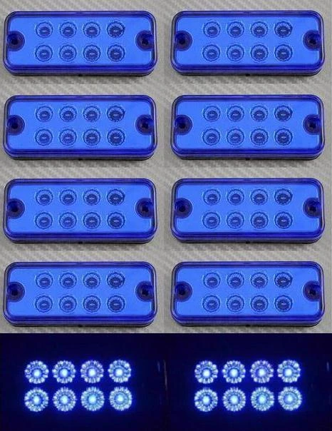 24V LED Side Blue Marker Outline Light 10x Lamp for Renault DAF Volvo Scania MAN