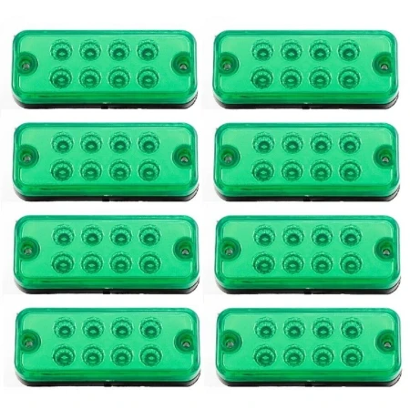 Side Marker Green Lights12V LED Truck Bus Lorry Van Camper Car SUV Cab 8x