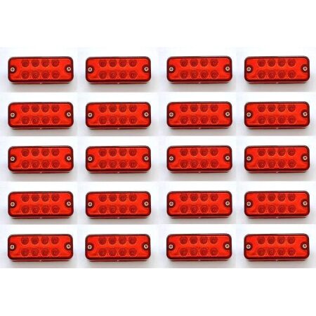 20x 24V LED Side Markers RED Rear Lights Truck Lorry Chassis Bus Trailer Camper