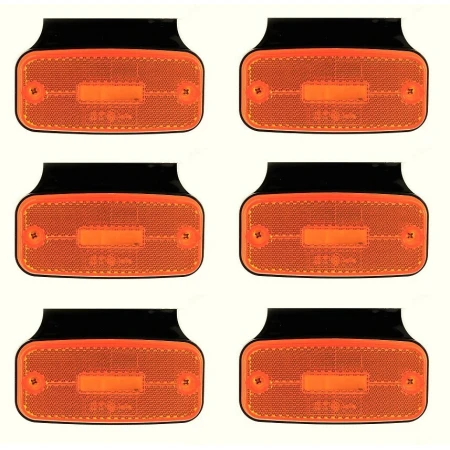 6x Side Marker 24V LED Lights Brackets for Truck Chassis MAN SCANIA Renault DA