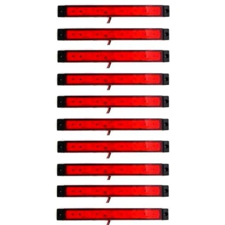 10 x 12V Red Rear Marker Lights 12 SMD LEDs Lamps Truck Trailer Lorry Chassis