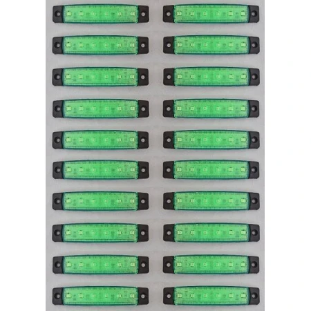 20 pcs 12V LED Green Position Side Marker Lights Truck Car ATV Camper Boat Van