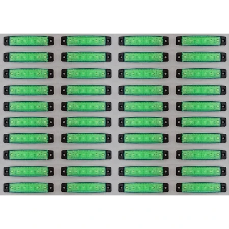 40x Green 24V LED Side Rear Marker Light Lamp for Scania Volvo Iveco Ford Trucks