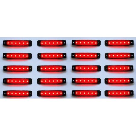 20 pcs Red 24V LED Rear Side Position Marker Lights Truck Lorry Trailer Bus Van