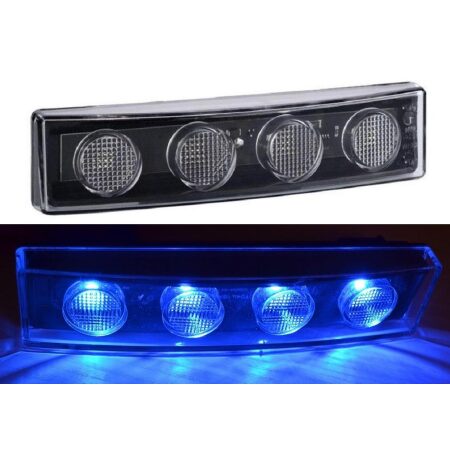 2 x LED Front Sunvisor Marker Blue Lights for Scania R P G Trucks with Visor