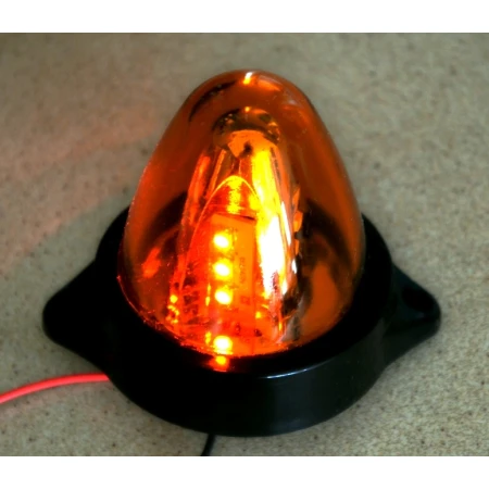 1x 24V Amber LED Marker Lights Rotating Spinning Truck Trailer Chassis Lorry Van