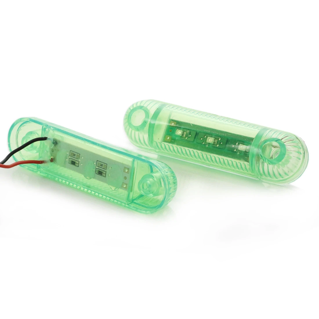 LED Side Marker Green Lights 24V x 2 for Iveco Mercedes Volvo DAF Scania