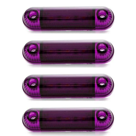 4 pcs 12V LED Purple Position Side Marker Lights Lamps Truck Trailer Lorry Van
