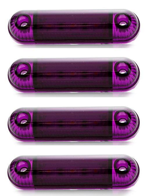 4 pcs 12V LED Purple Position Side Marker Lights Lamps Truck Trailer Lorry Van