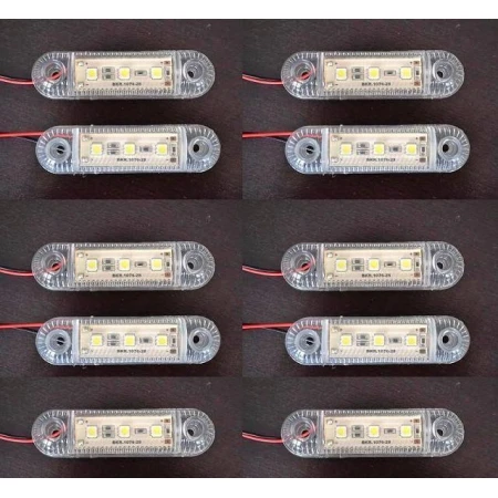 10x White 12V LED Front Side Outline Marker Lights Truck Car Van ATV Motorhome