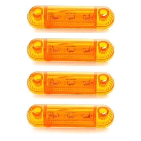 4X ORANGE MARKER SIDE LED VAN BUS TRUCK RECOVERY POSITION LIGHTS LAMPS 12V