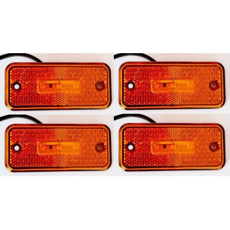 4x LED Side Position Marker 24V Lights Orange Lamps for Truck Trailer Lorry Bus