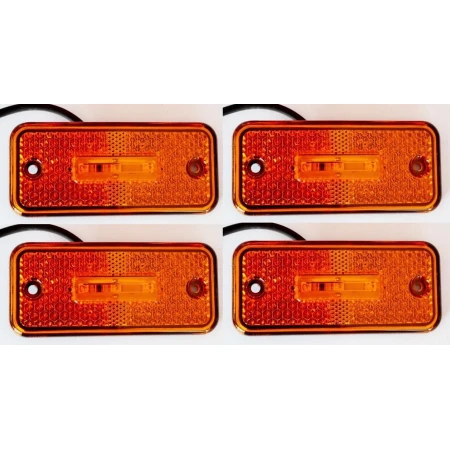 4x LED Side Position Marker 24V Lights Orange Lamps for Truck Trailer Lorry Bus