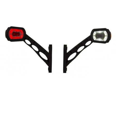 2x 12V 24V LED SIDE OUTLINE MARKER LIGHTS W/R/O E-marked TRAILER TRUCK CHASSIS