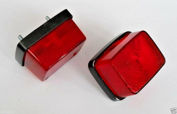 2x Red Rear Side Marker Trailer Lights Lamp 12/24V Car Truck Van Bus Camper Fog