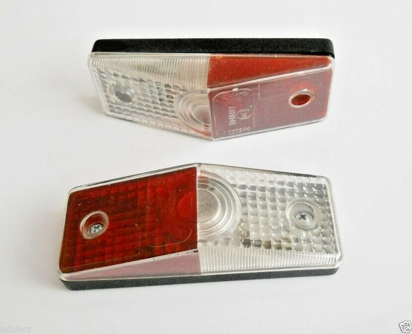 2 x RED WHITE SIDE MARKER OUTLINE POSITION LIGHTS BULB C5W 12V/24V TRUCK TRAILER