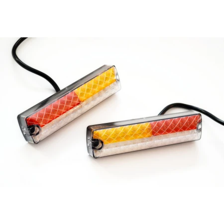 2x 12-24V LED Rear Tail Long Lights 4 Functions for Scania Iveco DAF Volvo MAN