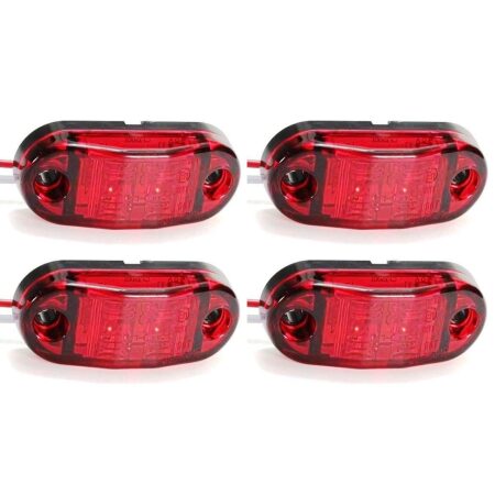 4x 24V LED Red Rear Marker Lights for Truck Ford Renault MAN DAF SCANIA VOLVO