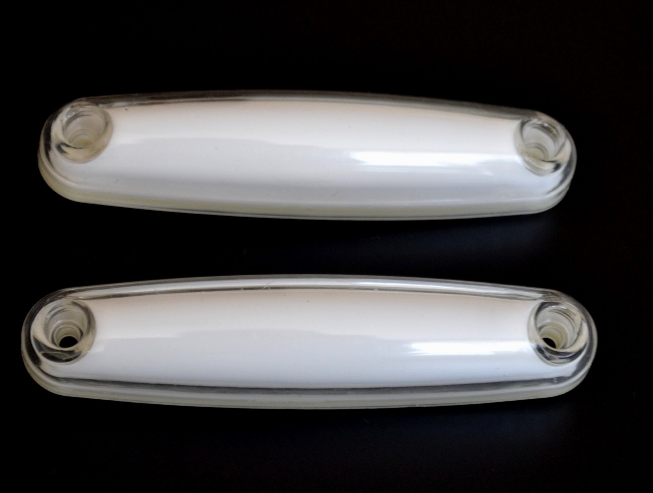 2x LED White Neon Front Side Marker Lights 24V Lamps Caravans Vans Cars SUVs