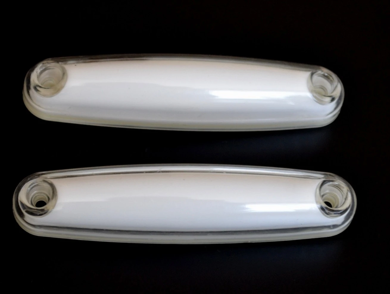 2x LED White Neon Front Side Marker Lights 24V Lamps Caravans Vans Cars SUVs