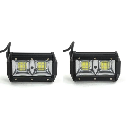 2 x HQ 12V 24V Led Work Spot Lights 54W Car ATV Truck Off-Road Two Sections