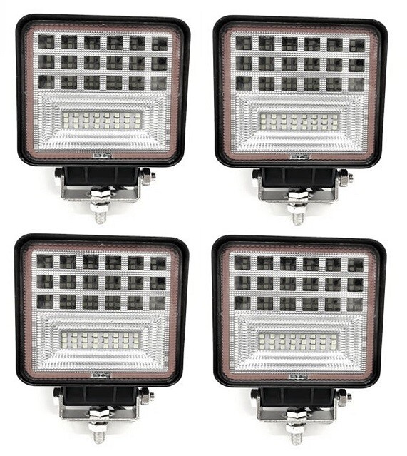 4x Spot Angel Eyes LED Lights 48W – 6500K White, IP67 Waterproof 10-30V