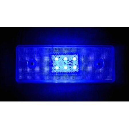 6x 24V  LED Side Front Rear Marker 6  BLUE Light Truck Caravan Lorry Trailer Bus