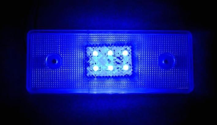 6x 24V  LED Side Front Rear Marker 6  BLUE Light Truck Caravan Lorry Trailer Bus