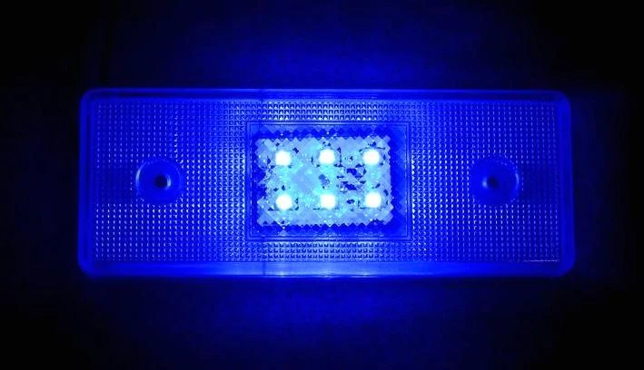 6x 24V  LED Side Front Rear Marker 6  BLUE Light Truck Caravan Lorry Trailer Bus