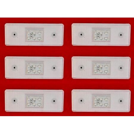 6 x 24V Front Side WHITE Marker 6 LEDs Lights  for Trailer Truck Chassis Lorry