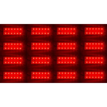 16 x RED REAR SIDE MARKER LIGHTS 12 SMD LEDs CARAVAN TRAILER LORRY TRUCK CHASSIS