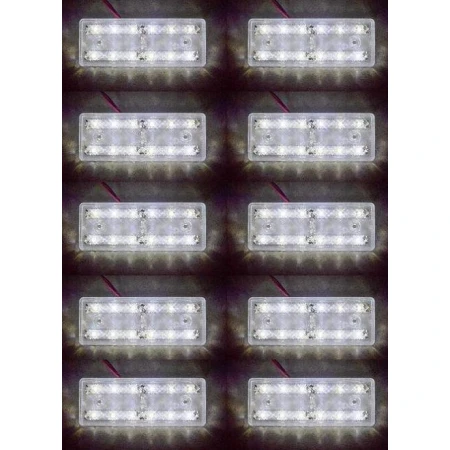 10x White Front Outline Side Marker Lights 12V SMD 12 LEDs SUV Van Car Caravan