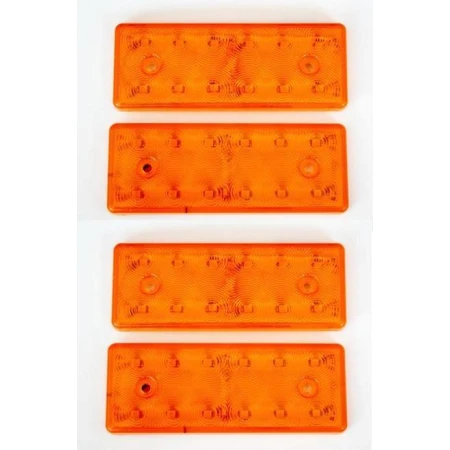 4 pcs 24V LED Orange Amber Side Clearance Marker Lights Truck Trailer Lorry Bus