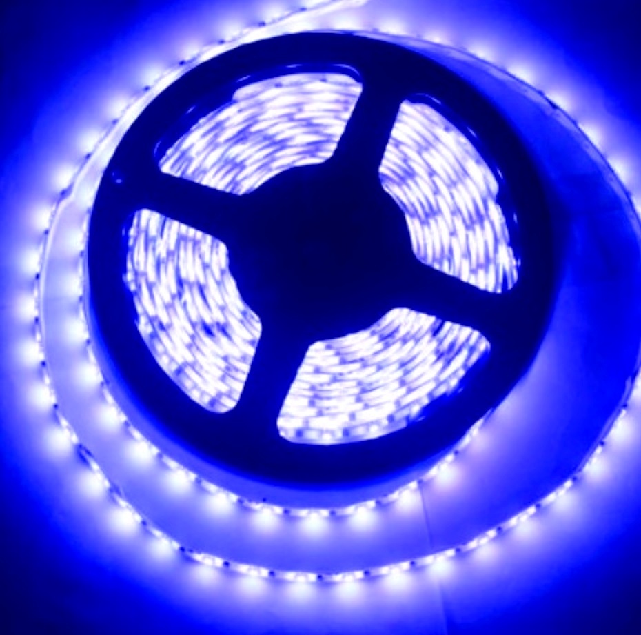 High Quality BLUE LED Strip 24V 5M Waterproof 300 LEDs Roll