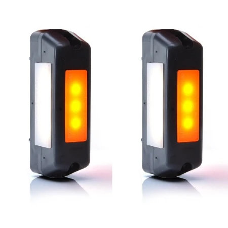 LED Neon Vertical Fit Side Marker Lights Triple function for Volvo Scania DAF x2