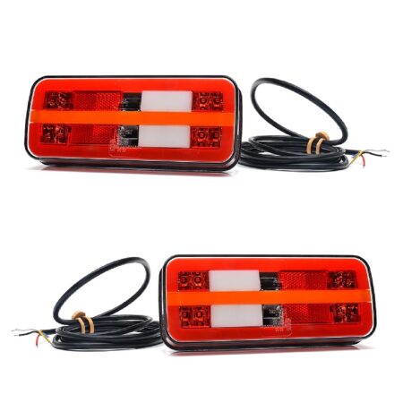 2x 12-24V LED Rear Lights Tail Lamps 20cm for Multi-functional Lamps 6 Functions