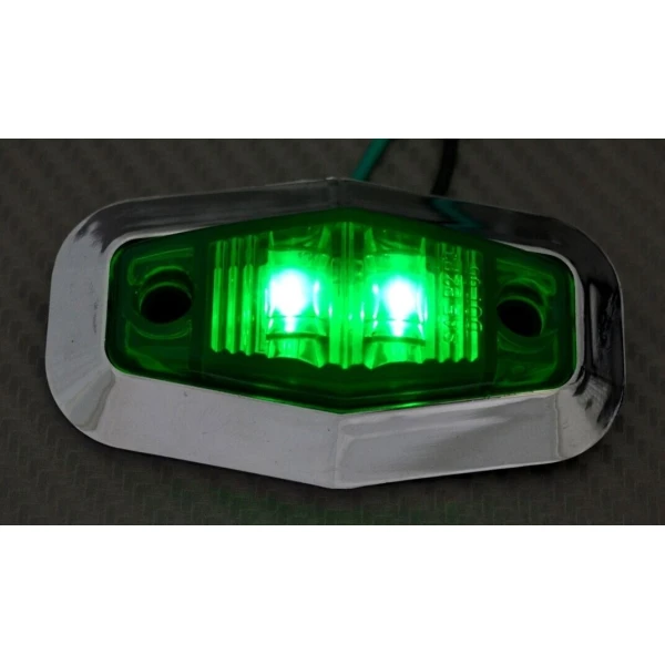 20 pcs LED 24V Green Side Marker Lights new