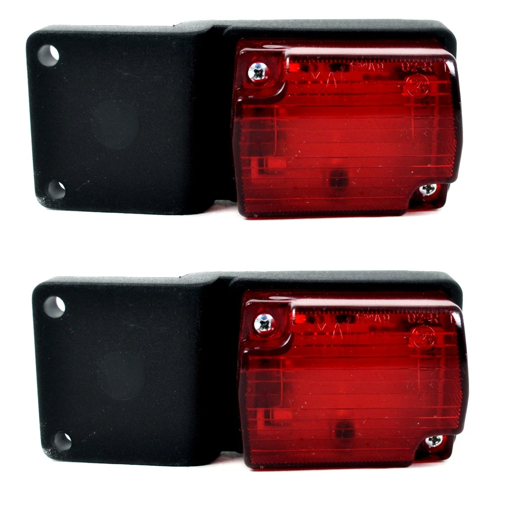 2 pcs 12-24V Red Rear Side Marker Lights Truck Trailer Lorry Camper Tractor Bus
