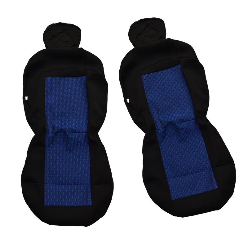 Black with Blue 1 + 1 Seats Covers for Jumper Ducato Transit Sprinter Boxer