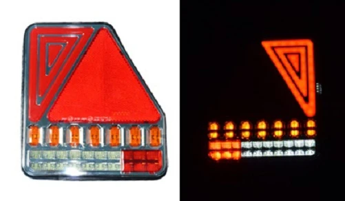 2x LED Neon Tail Rear Lights Triangle Dynamic DI for Caravan Laika Adria SEA 12V