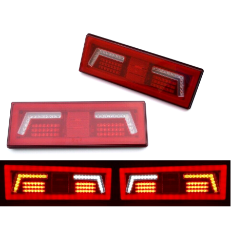 Glow LED Rear Brake Lights Neon Lamps Diffusive Red Tail Truck Trailer Lorry Bus
